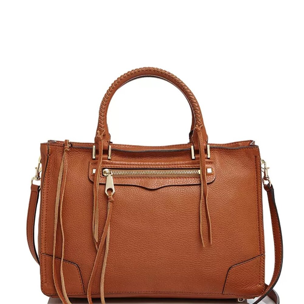 Rebecca Minkoff Regan Leather Satchel Tan